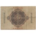 Германия 20 марок 1907 год - VG