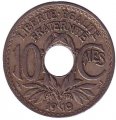 Франция 10 сантимов 1919 год