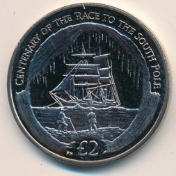 Южная Джорджия и Южные Сэндвичевы острова 2 фунта 2010 год
