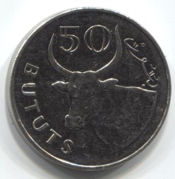 Монета Гамбия 50 бутут 2011 год - Буйвол