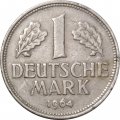 ФРГ 1 марка 1964 год (F)