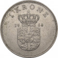 Дания 1 крона 1968 год - Король Фредерик IX