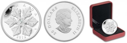 Канада 20 долларов 2012 год - Снежинка