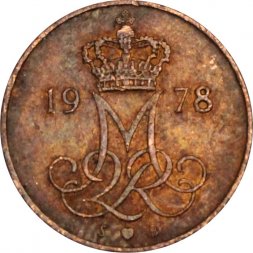 Дания 5 эре 1978 год - Королева Маргрете II