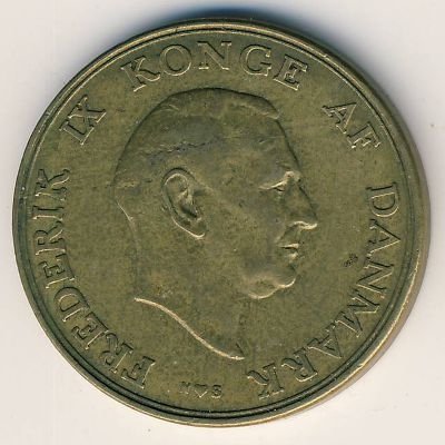 Дания 1 крона 1952 год - Король Фредерик IX