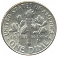 США 1 дайм (10 центов) 1946 год - Франклин Рузвельт (без отметки МД)