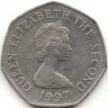 Джерси 50 пенсов 1997 год (диаметр 27.3 мм)