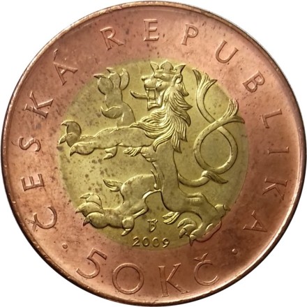 Чехия 50 крон 2009 год