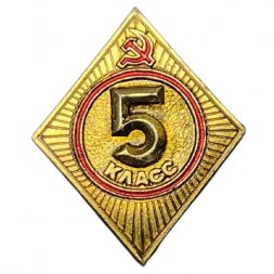 Значок СССР. Школа 5 класс