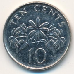 Сингапур 10 центов 2001 год