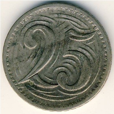 Чехословакия 25 гелеров 1933 год