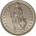 Швейцария 2 франка 1970 год