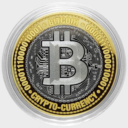 «Биткоин» - Гравированная монета 10 рублей (в сувенирной упаковке)