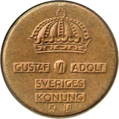 Швеция 1 эре 1964 год