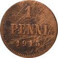 Финляндия 1 пенни 1915 год - F