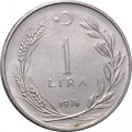 Турция 1 лира 1976 год