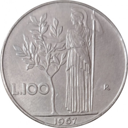 Италия 100 лир 1967 год
