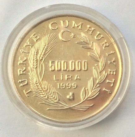 Турция 500000 лир 1999 год