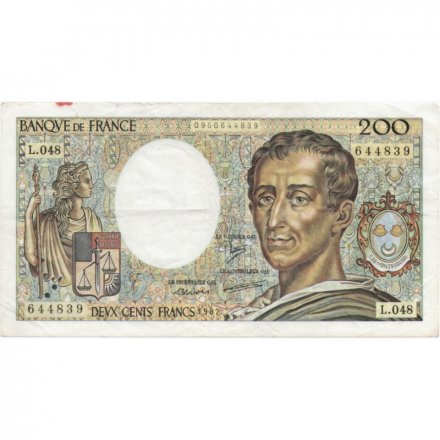 Франция 200 франков 1987 год - VF