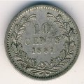 Нидерланды 10 центов 1881 год