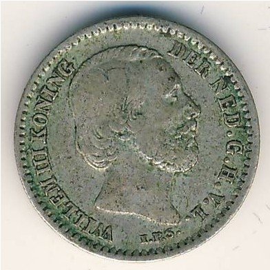 Нидерланды 10 центов 1881 год