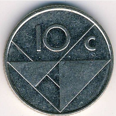 Аруба 10 центов 1996 год