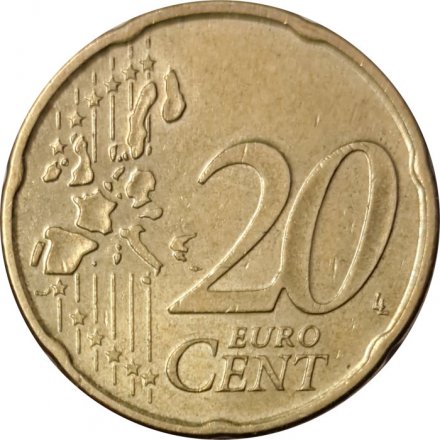 Нидерланды 20 евроцентов 2001 год