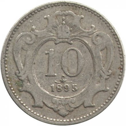 Австрия 10 геллеров 1895 год