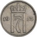 Норвегия 10 эре 1955 год