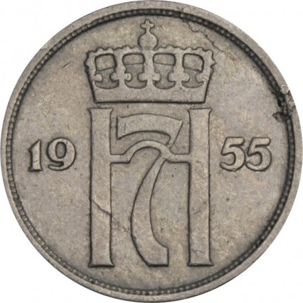 Норвегия 10 эре 1955 год