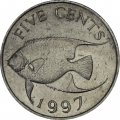 Бермудские острова 5 центов 1997 год - Ангел-королева