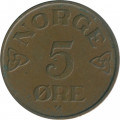 Норвегия 5 эре 1954 год