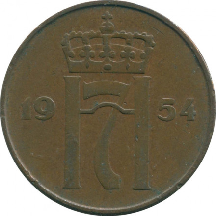 Норвегия 5 эре 1954 год