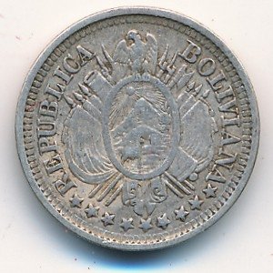 Боливия 10 сентаво 1885 год