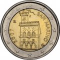 Сан-Марино 2 евро 2007 год - Дворец Правительства