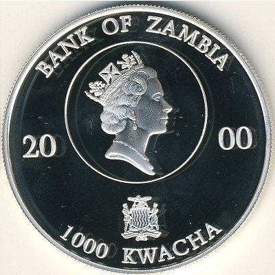 Замбия 1000 квача 2000 год