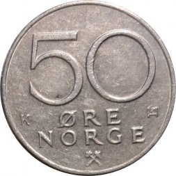 Норвегия 50 эре 1982 год