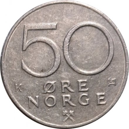 Норвегия 50 эре 1982 год