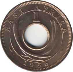 Восточная Африка 1 цент 1956 год - Отметка МД: &quot;KN&quot;