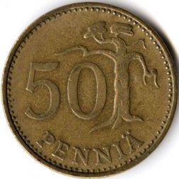 Финляндия 50 пенни 1968 год