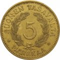 Финляндия 5 марок 1939 год