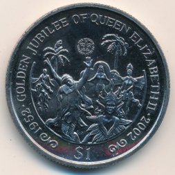 Виргинские острова 1 доллар 2002 год