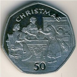 Остров Мэн 50 пенсов 1998 год