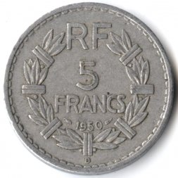 Франция 5 франков 1950 год - B