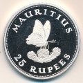 Маврикий 25 рупий 1975 год - Бабочка-парусник (Battus philenor)