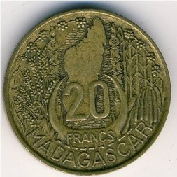 Мадагаскар 20 франков 1953 год