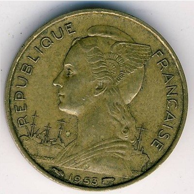 Мадагаскар 20 франков 1953 год