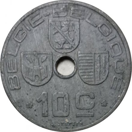 Бельгия 10 сантимов 1944 год (BELGIE-BELGIQUE)