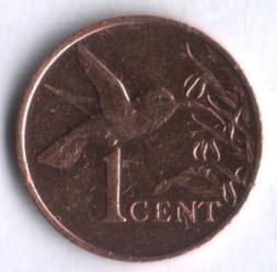 Тринидад и Тобаго 1 цент 1990 год - Колибри