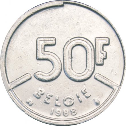 Бельгия 50 франков 1988 год BELGIE